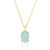 Ria Seafoam Chalcedony Pendant & Chain - Gold