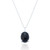 Ria Black Onyx Pendant & Chain - Silver