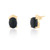 Ria Black Onyx Stud Earrings - Gold