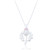 Iona Pink Opal Thistle Pendant & Chain - Silver