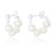Boo Pearl Hoop Earrings - Silver