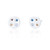 Celeste C.Z Disc Stud Earrings - Silver