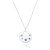 Celeste C.Z Disc Pendant & Chain - Silver