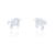 Kylie C.Z Unicorn Stud Earrings - Silver