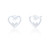Lyra C.Z Heart Stud Earrings - Silver