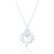 Iona White Opal Thistle Pendant & Chain - Silver