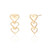 Clemence Heart Drop Earrings - Gold