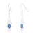 Emer Celtic Drop Earrings - Sapphire C.Z