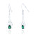Emer Celtic Drop Earrings - Emerald C.Z