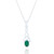 Emer Celtic Pendant & Chain - Emerald C.Z