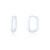 Oviedo Oval Huggie Hoop Earrings - Silver