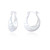 Antibes Hammered Creole Hoop Earrings - Silver