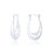 Antibes Long Hammered Creole Hoop Earrings - Silver