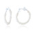 Nantes Pearl Hoop Earrings - Silver