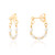 Paris Pearl Beaded Hoop Earrings - Gold