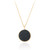 Branco Blue Sandstone Pendant & Chain - Gold