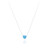 Beata Heart Pendant Necklace - Blue Opal