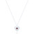 Vicky Ruby C.Z Heart Pendant & Chain - Silver