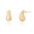 Dassa Small Ribbed Droplet Earrings - Gold
