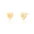 Karen C.Z Heart Stud Earrings - Gold
