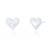 Livi C.Z Heart Stud Earrings - Silver