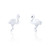 Flamingo Stud - Silver (5 PAIR PACK)