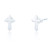 Cross Stud - Silver (5 PAIR PACK)
