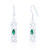 Peggy Celtic Drop Earrings - Emerald