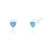 Zelie Mini Heart Stud Earrings - Blue Opal