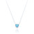 Zelie Mini Heart Pendant Necklace - Blue Opal