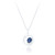 Ori Sapphire C.Z Pendant & Chain - Silver