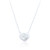 Eska C.Z Heart Pendant Necklace - Silver