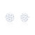Mary Hammered Round Stud Earrings - Silver