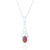 Emer Celtic Pendant & Chain - Ruby C.Z