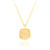 Lior Textured Pendant & Chain - Gold