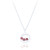 Noor Ruby C.Z Pendant & Chain - Silver