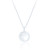 Mary Round Pendant & Chain - Silver