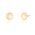 Mary Round Stud Earrings - Gold