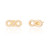 Zeyna C.Z Infinity Stud Earrings - Gold