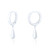 Vada Droplet Huggie Hoop Earrings - Silver