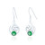 Murron Celtic Drop Earrings - Emerald C.Z