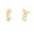 Anthea Beaded Stud Earrings - Gold