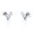 Rooster Stud - Silver (3 pair pack )