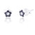 Flower Stud - Black (3 pair pack )