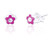 Flower Stud - Purple  (3 pair pack )