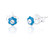 Flower Stud - Blue (3 pair pack )