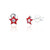 Red Star Stud  (3 pair pack )