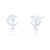 Cat on Moon Studs - Silver (3 pair pack )