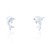 Diving Dolphin Stud - Silver (3 pair pack )