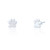 Paw Prints Stud - Silver (3 pair pack )